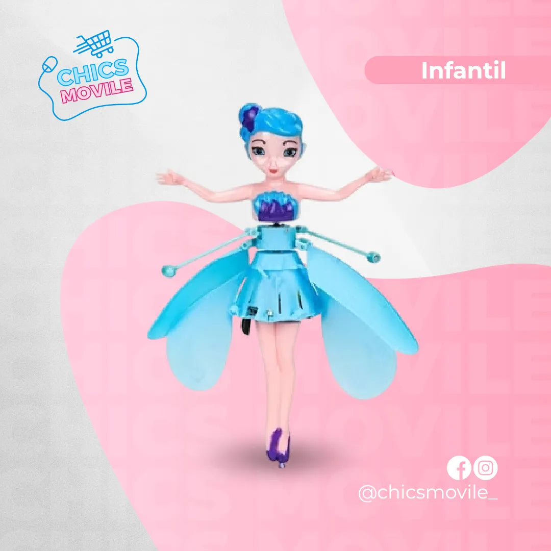 Juguete Para Niña Hada Voladora Con Luces Bateria Recargable 🧚🏻‍♂️🧚🏻‍♀️👸🏻 - Chics Movile