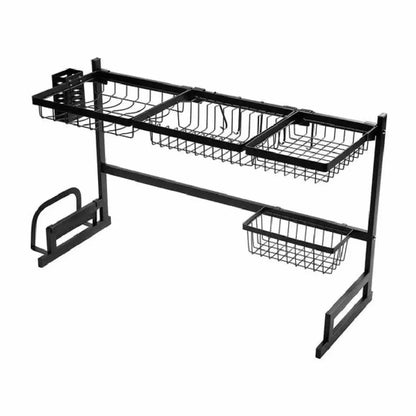 Escurridor de Platos de Dos Niveles en Acero Inoxidable