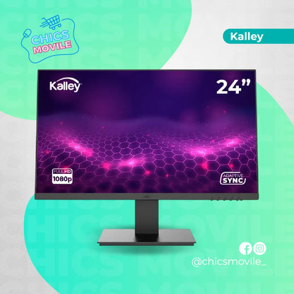 Monitor Kalley 24 Pulgadas K-m24fp2 Plano Negro 🖥️💻🗜️ - Chics Movile