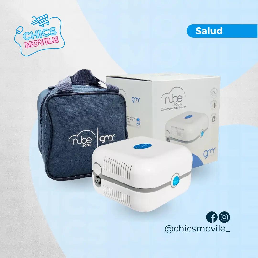 Nebulizador Adulto Pediatrico Nube + Tula ® 2 Mascarillas Color Blanco 110v/220v 🫁 - Chics Movile