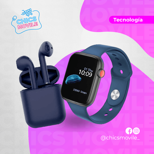 Smartwatch T500 + Inpods 12 + funda - Chics Movile