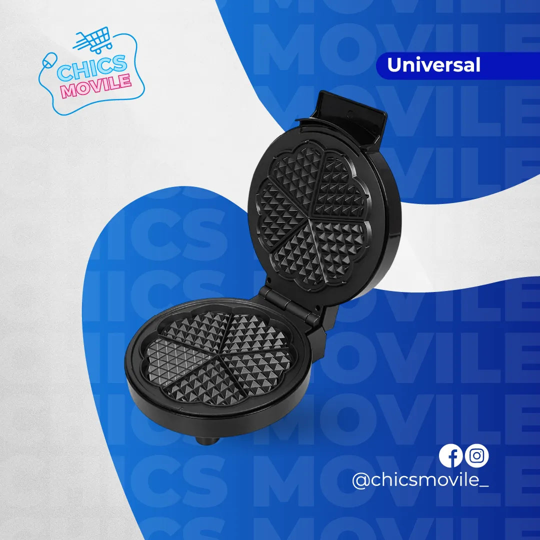 Waflera Electrica Corazon Antiadherente UNIVERSAL 🧇🍓 - Chics Movile