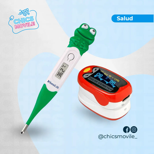 Oxímetro pediatrico + termometro Home Life - Chics Movile