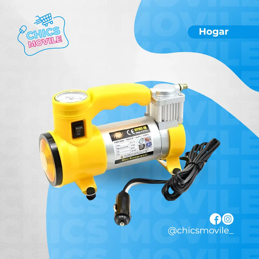 Compresor De Aire Automático Para Inflar Llantas De Carro 12V 🚗 - Chics Movile