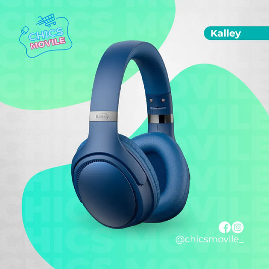 Audífonos De Diadema Kalley Inalámbricos Bt On Ear Negro 🎧🎶 - Chics Movile