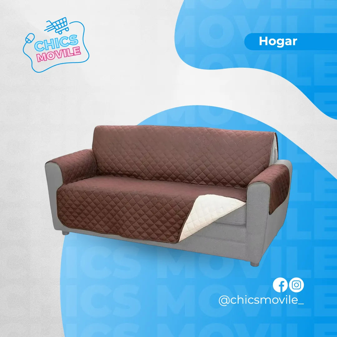 Funda Protectora Para Sofá 3 Puestos 🐶 - Chics Movile