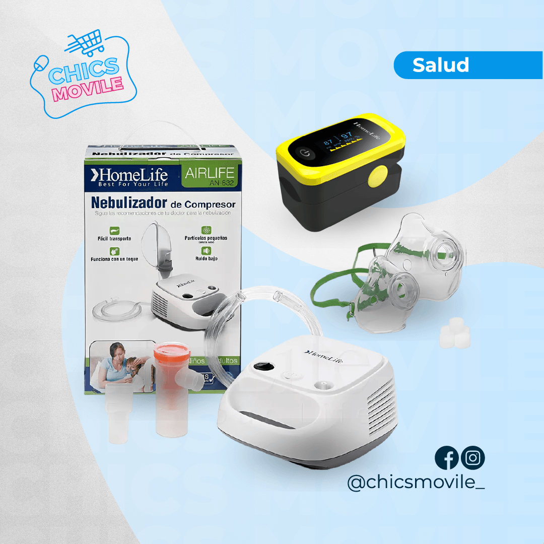 Nebulizador de compresor + Oxímetro - Chics Movile