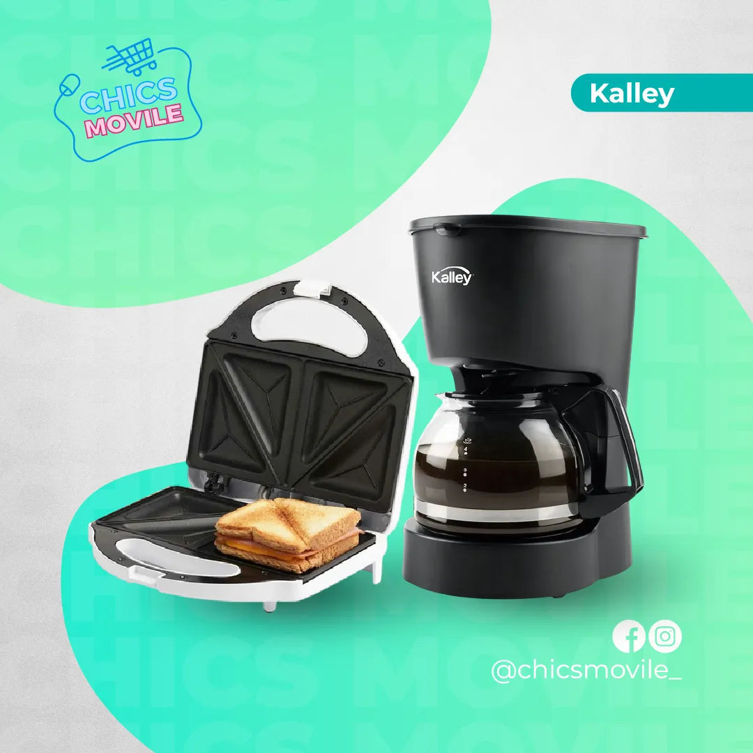 Combo KALLEY Sanduchera + Cafetera ☕🍲 - Chics Movile
