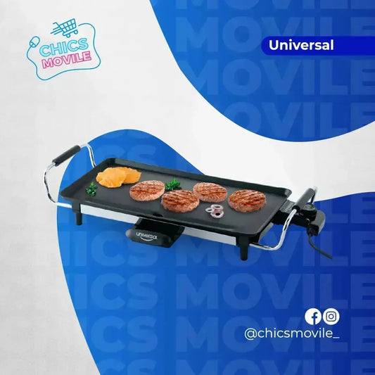 Asador Plancha Eléctrica UNIVERSAL L88350 Lisa Negra 🥩🍖