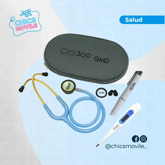 Kit esencial de veterinaria Fonendoscopio OIS 300 + Termómetro digital + Linterna de diagnóstico - Chics Movile