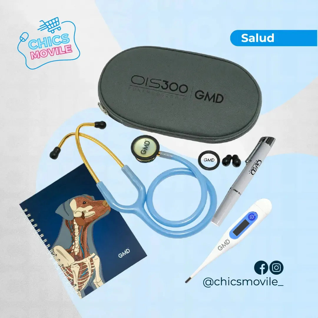 Kit De Veterinaria. Fonendoscopio OIS 300 + Termometro Digital + Linterna De Diagnostico + Cuaderno🧑‍⚕️🐶 - Chics Movile