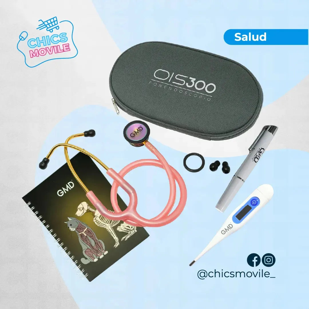 Kit De Veterinaria. Fonendoscopio OIS 300 + Termometro Digital + Linterna De Diagnostico + Cuaderno🧑‍⚕️🐶 - Chics Movile