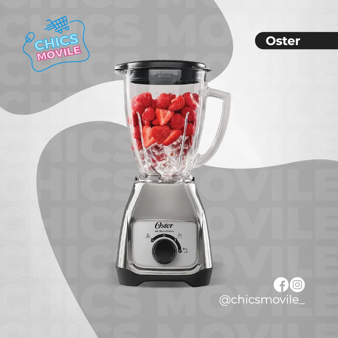 Licuadora Oster® Con Vaso De Vidrio Y Control De Perilla Bls Color Negro 127V 🍹🥭✅ - Chics Movile