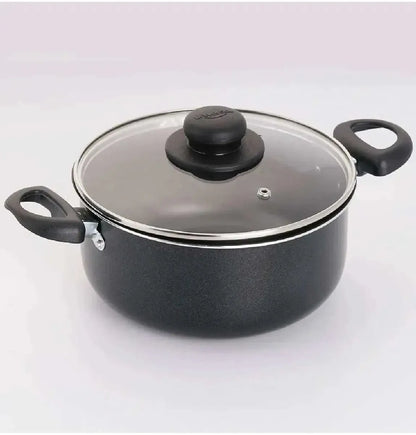 Juego De Ollas Universal 11 Piezas Antiadherente Color Negro 🍲🍚 - Chics Movile