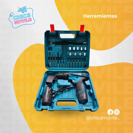 Taladro Inalámbrico Makita Doble Bateria 18v Con 25 Accesorios 👷