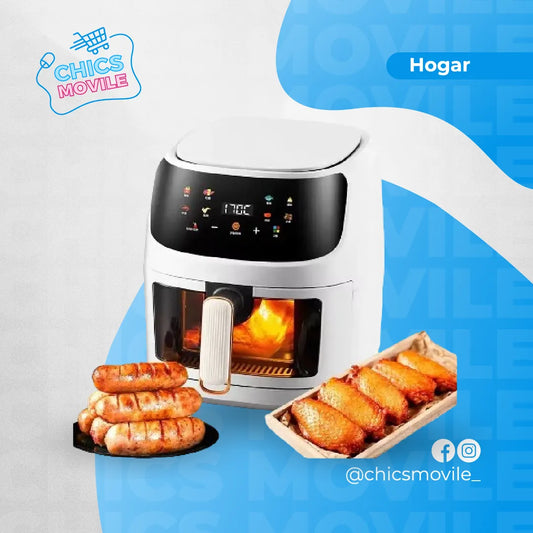 Freidora De Aire Olla Air Fryer 10 Litros Táctil + Parrill