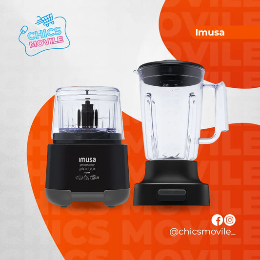 Procesador Pica 1,2,3 + Vaso Imusa Color Negro 🥩🍅👨🏻‍🍳 - Chics Movile