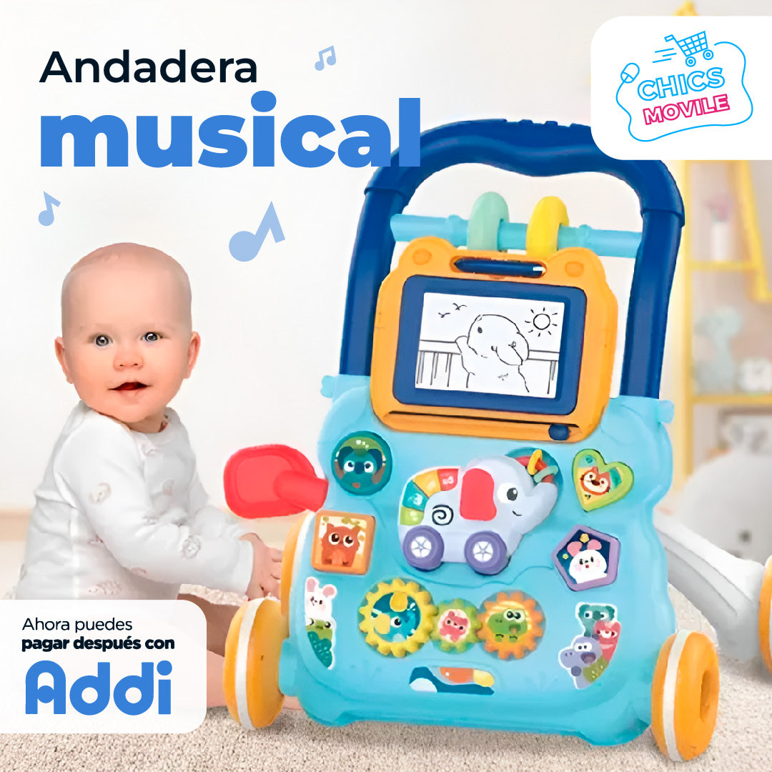 Andadera Didáctica Y Musical Para Bebé Con Tablero Mágico 👶