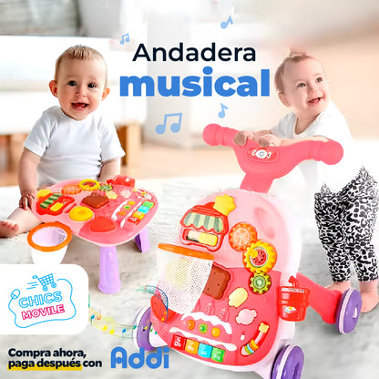 Andadera Didáctica Y Musical Para Bebé Con Tablero Mágico 👶