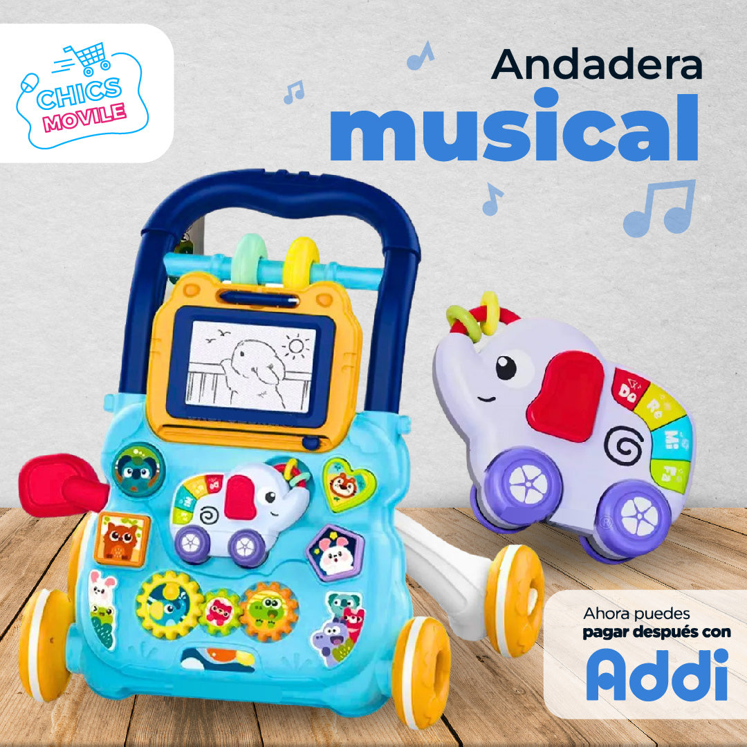 Andadera Didáctica Y Musical Para Bebé Con Tablero Mágico 👶