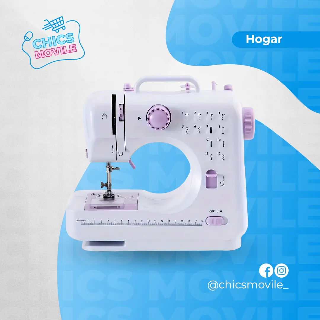 Máquina De Coser Multifuncional De 12 Puntadas Con Mesa 🧵🎽 - Chics Movile