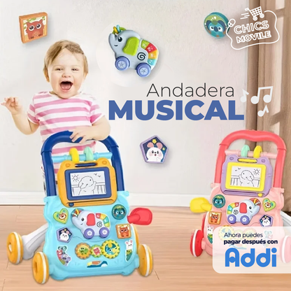 Andadera Didáctica Y Musical Para Bebé Con Tablero Mágico 👶