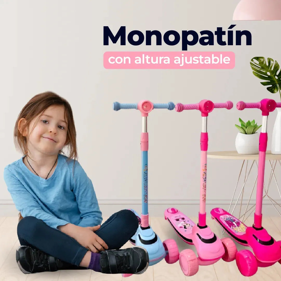 Scooter Infantil De Personajes Con Luces ⛸️🏃🏻‍♂️👦🏻 - Chics Movile