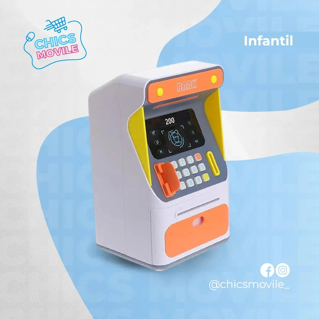 Alcancia Electrónica en Forma de Cajero 🏧💳 - Chics Movile
