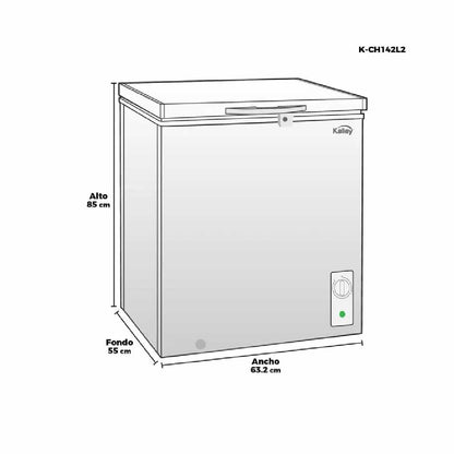 Congelador Horizontal KALLEY Dual 142 Litros