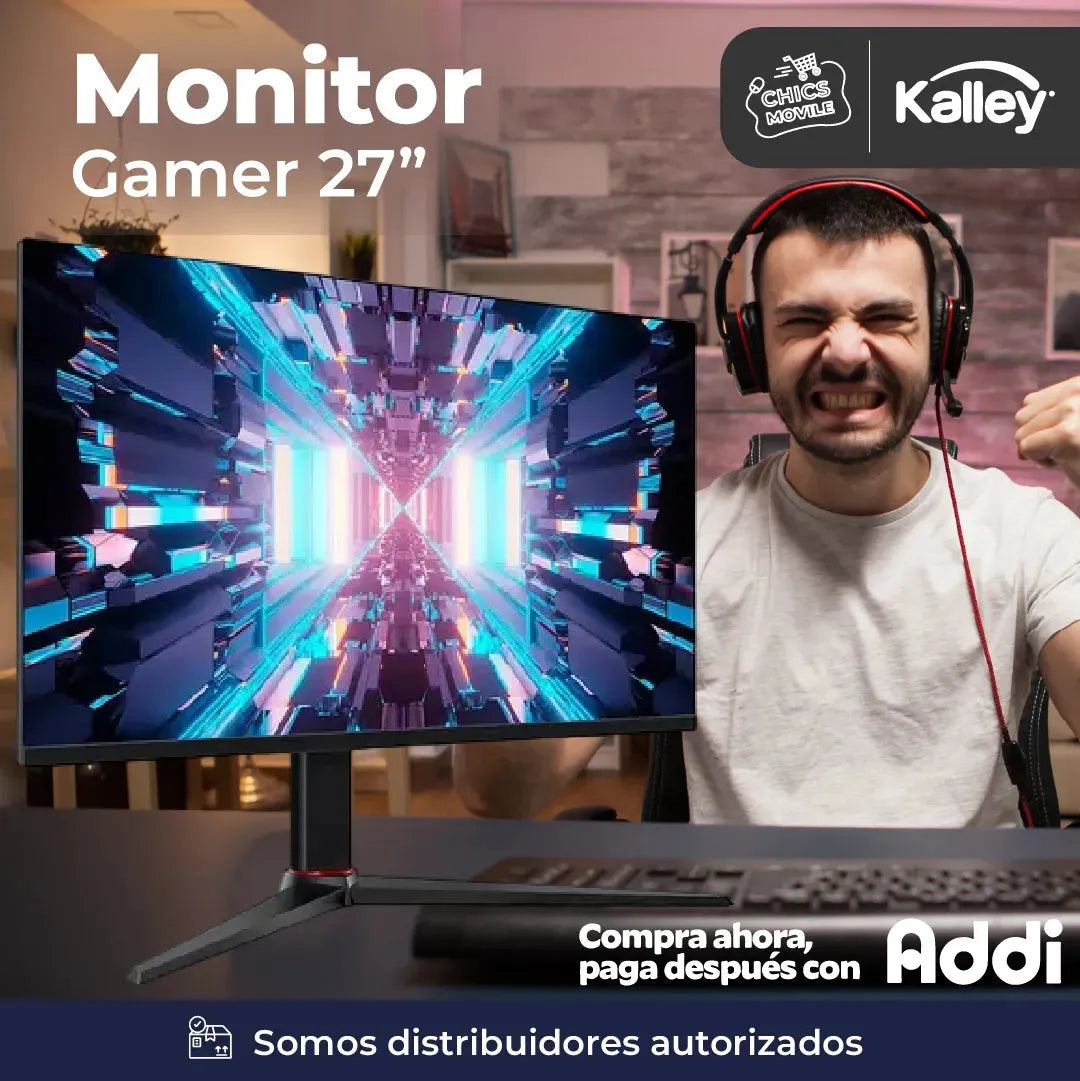 Monitor Kalley Gamer 27 Pulgadas M27g180 Plano Negro 💻🗜️✅ - Chics Movile