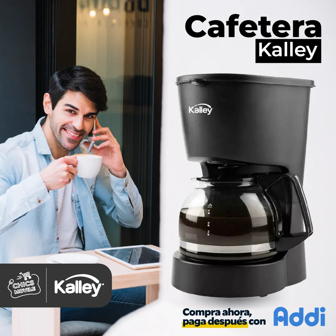 Cafetera KALLEY 4 Tazas Color Negro 110v ☕🧑🏻‍🍳 - Chics Movile