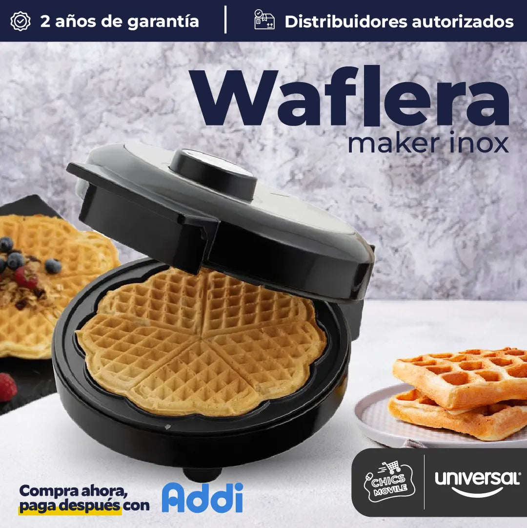 Waflera Electrica Corazon Antiadherente UNIVERSAL 🧇🍓 - Chics Movile