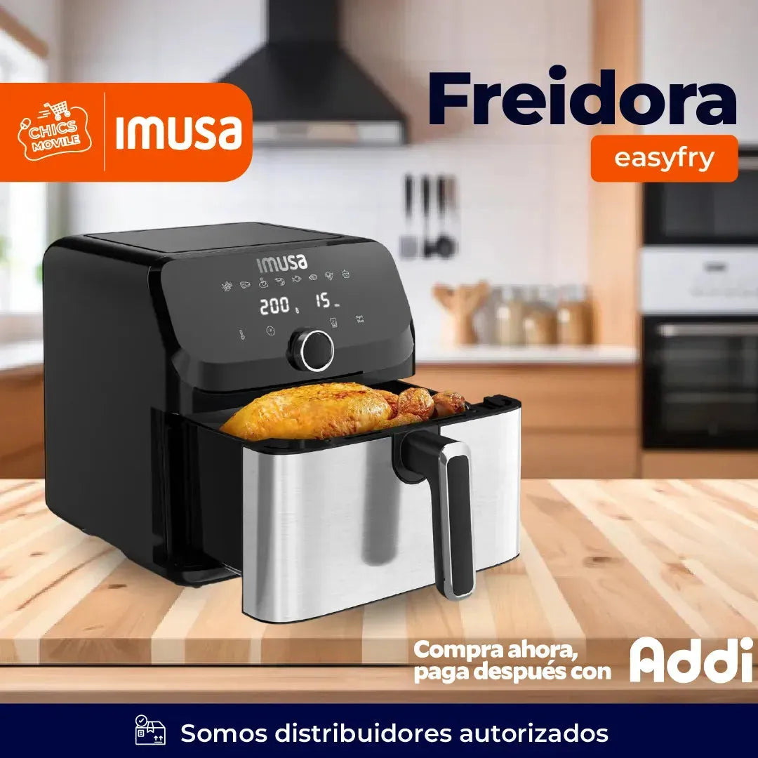 Freidora de aire IMUSA EasyFry MEGA 7,5L Digital Negra 🥩👩🏻‍🍳 - Chics Movile