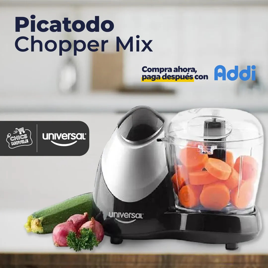 Picatodo Chopper UNIVERSAL Negro 🍅🥬🫛 - Chics Movile