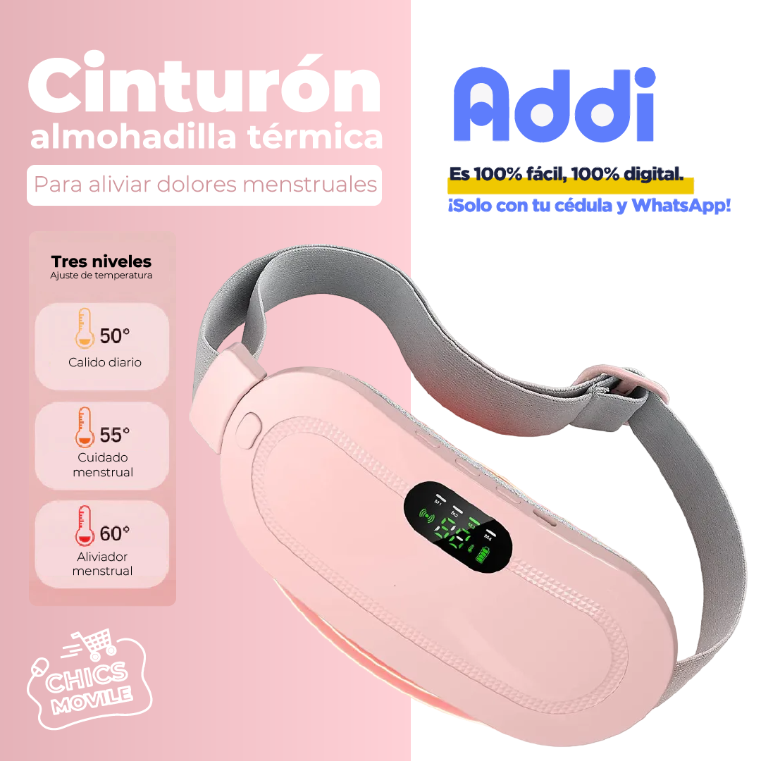 Cinturón Almohadilla Térmica Para Aliviar Cólicos 👩