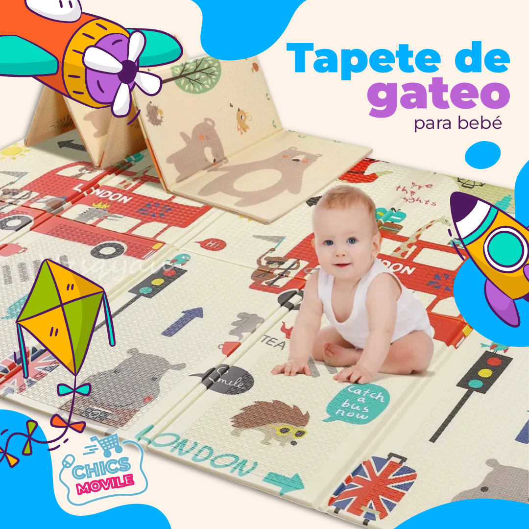 Combo Aventuras Sensoriales Incluye: Tapete de Gateo 180+2.00mts+ Gimnasio para Bebé