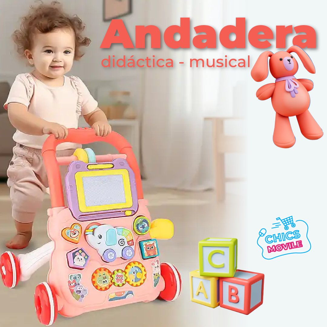 Andadera Didáctica Y Musical Para Bebé Con Tablero Mágico 👶