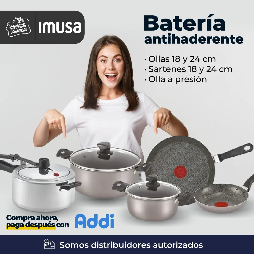 Bateria Ollas 7 Pieza Imusa Talent Con Olla A Presión 🍲🍛✅ - Chics Movile