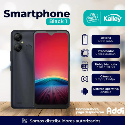 Celular KALLEY Black 1 128GB 📲✅ - Chics Movile