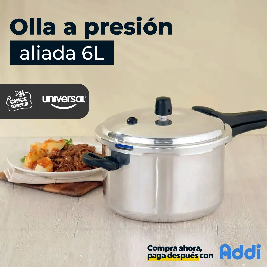 Olla Presion Aliada UNIVERSAL 6L 🍲👨‍🍳 - Chics Movile