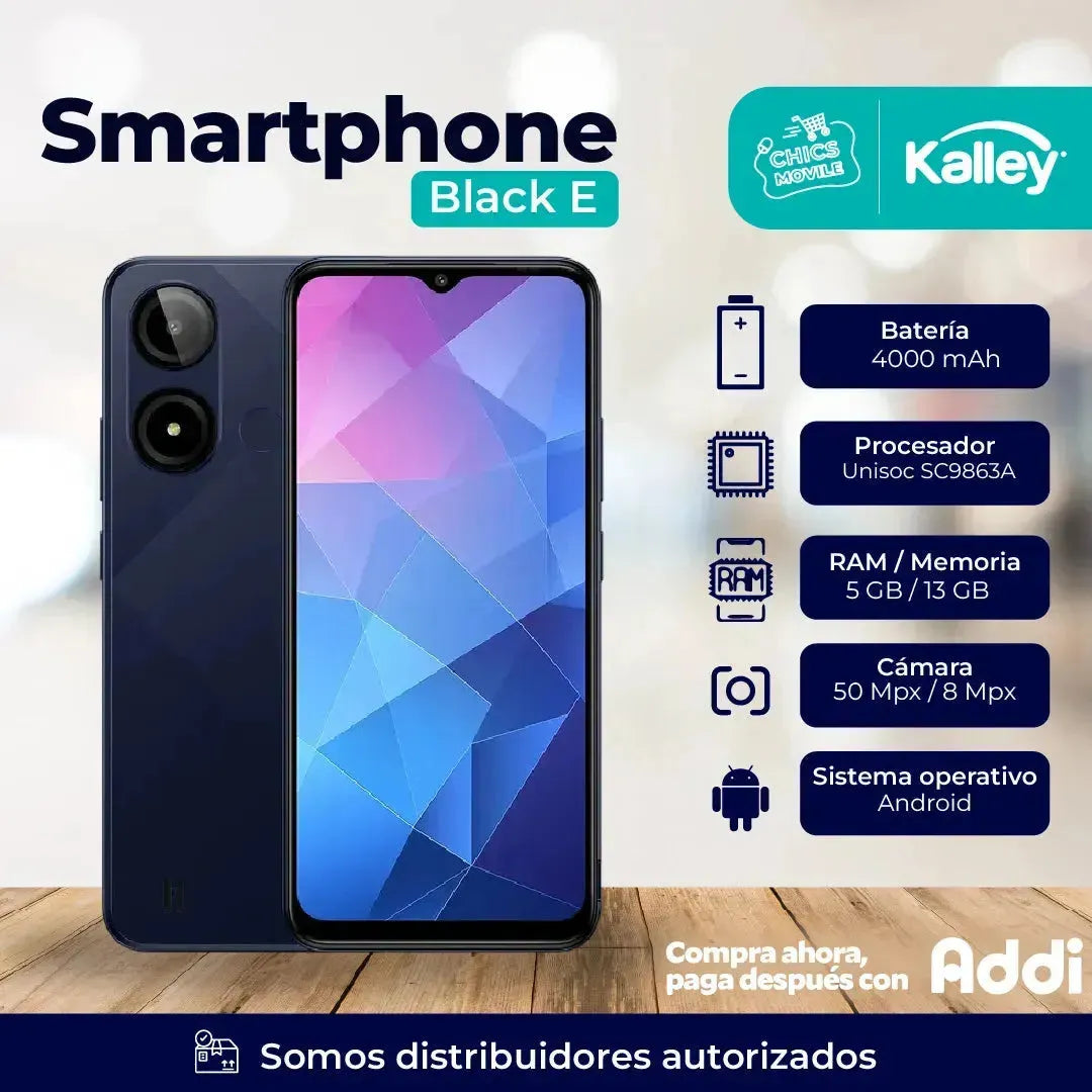 Celular KALLEY Black E 64GB 🤳🏻📲 - Chics Movile