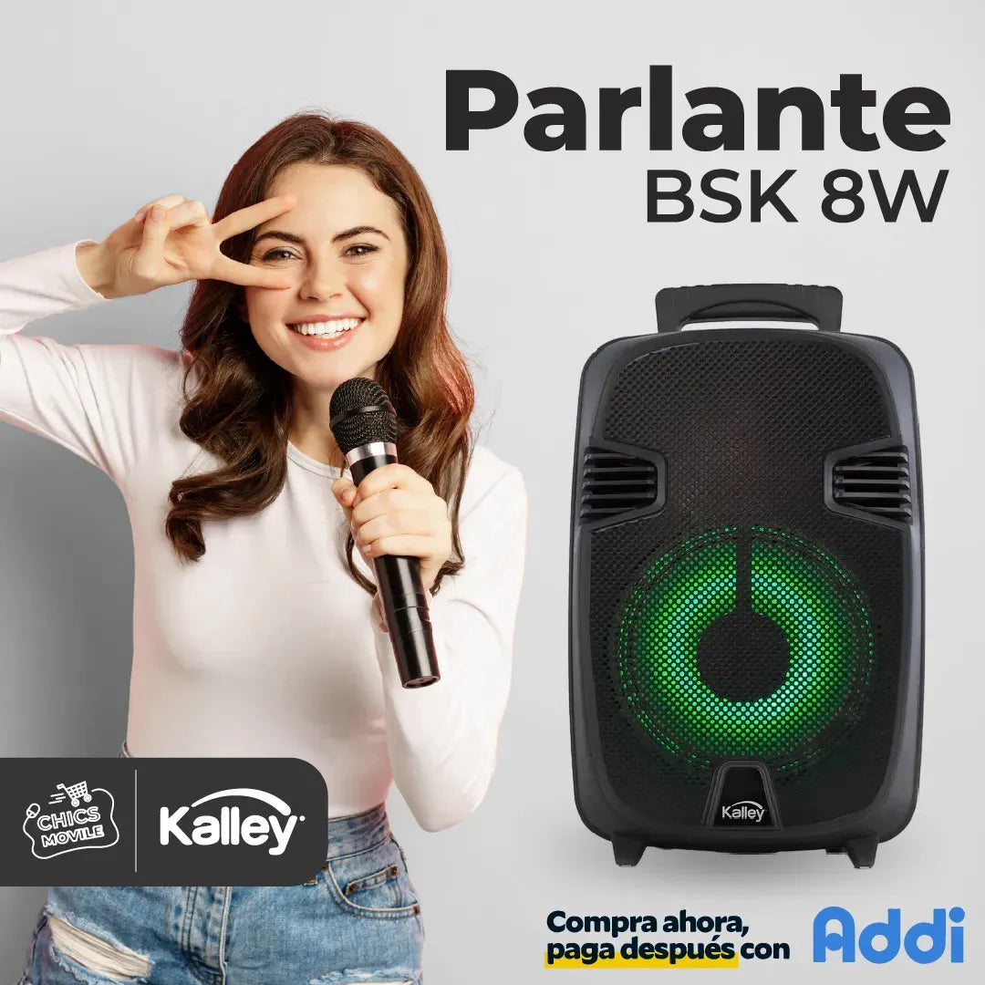 Parlante Kalley K-BSK8W Negro 🔊😎🎶 - Chics Movile