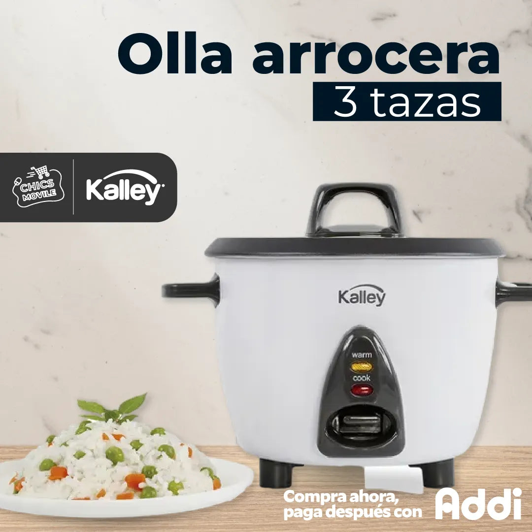 Olla Arrocera KALLEY 0.6 L Color Blanco 🍲🧑🏻‍🍳 - Chics Movile