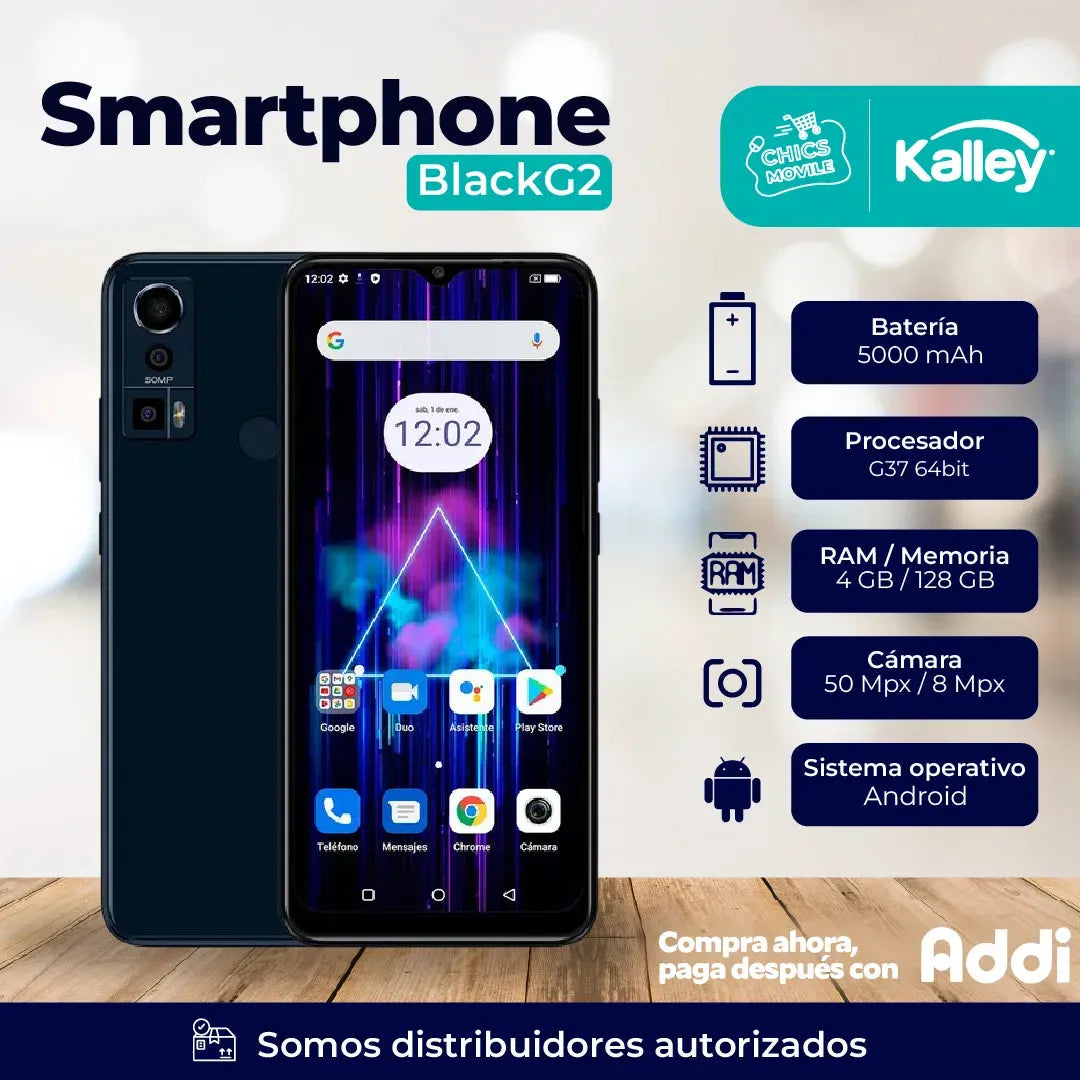 Celular KALLEY Black G2 128GB Negro - Chics Movile