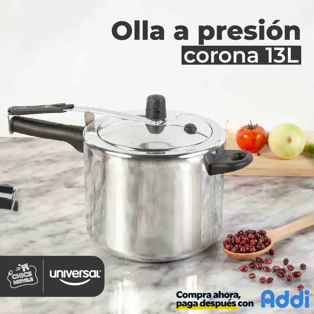 Olla a Presión Corona 13 Litros 🍲🥩🍗 - Chics Movile