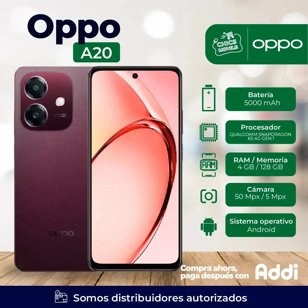 Celular OPPO A20 128GB - Chics Movile