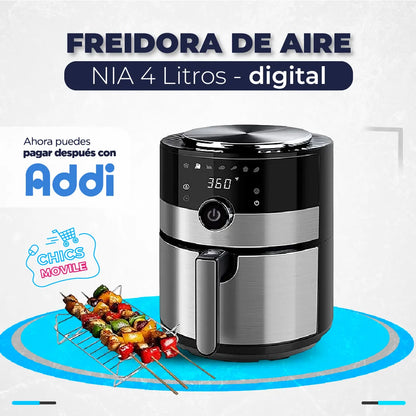 Freidora de aire de 4L color gris oscuro 120V - Chics Movile