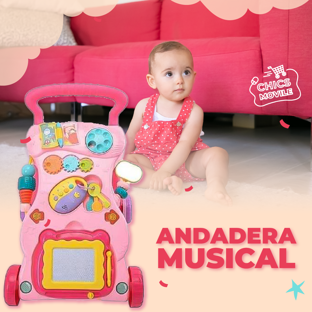 Andadera Didactica Y Musical Para Bebé Con Tablero Magico