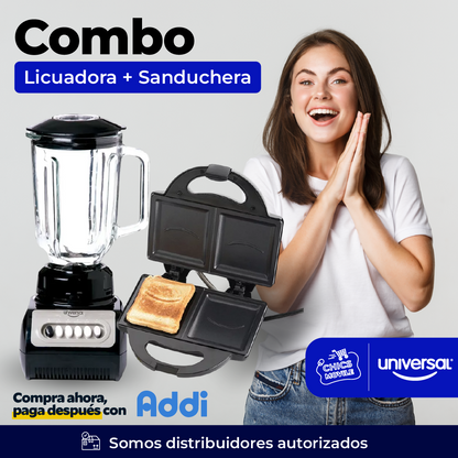Combo UNIVERSAL Licuadora + Sanduchera  🍲🏠
