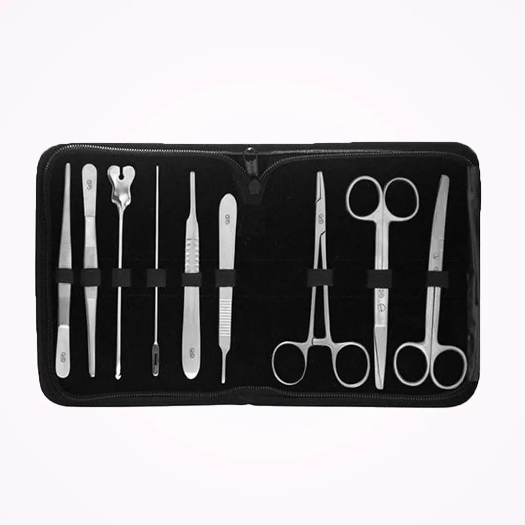 Kit de disección 9 piezas + pad de suturas - Chics Movile
